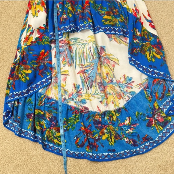 Flying Tomato High Low Dress Iconic Print On/ Off Shoulder Elastic Waist Small - Picture 8 of 11